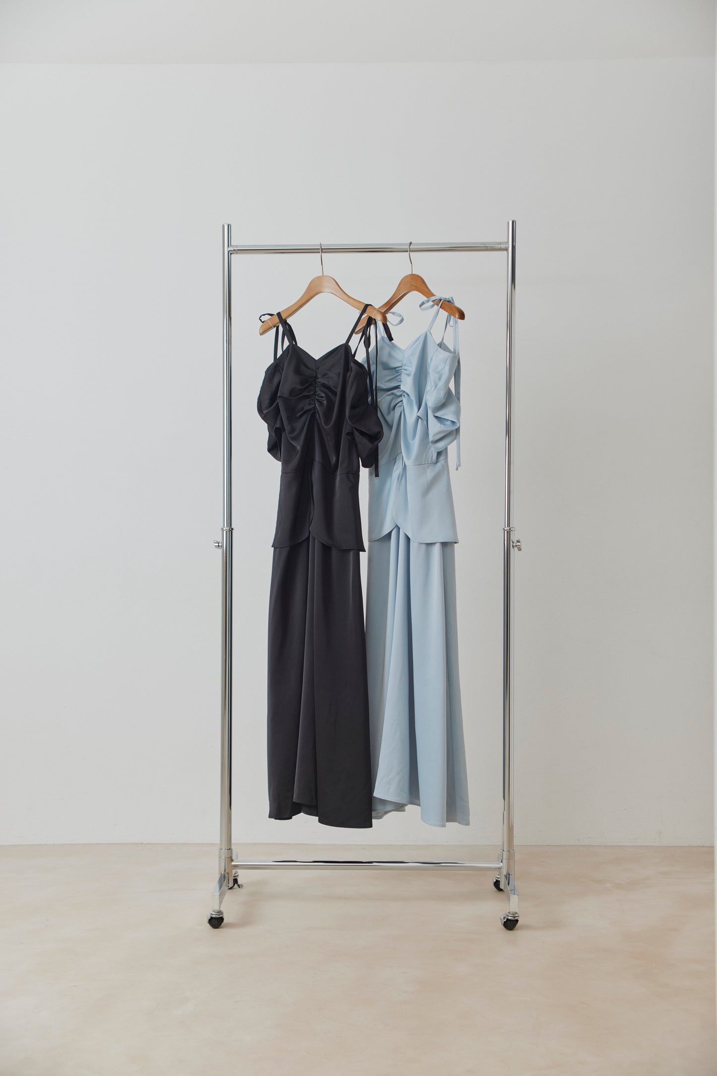 Silky Line Satin Dress