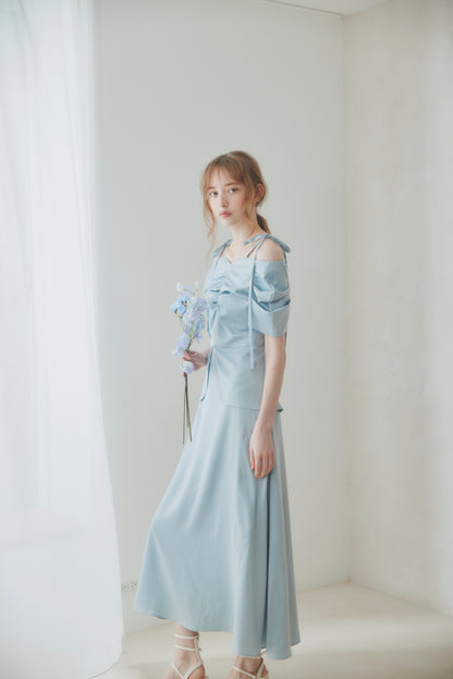 Silky Line Satin Dress