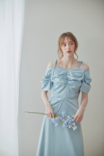 Silky Line Satin Dress