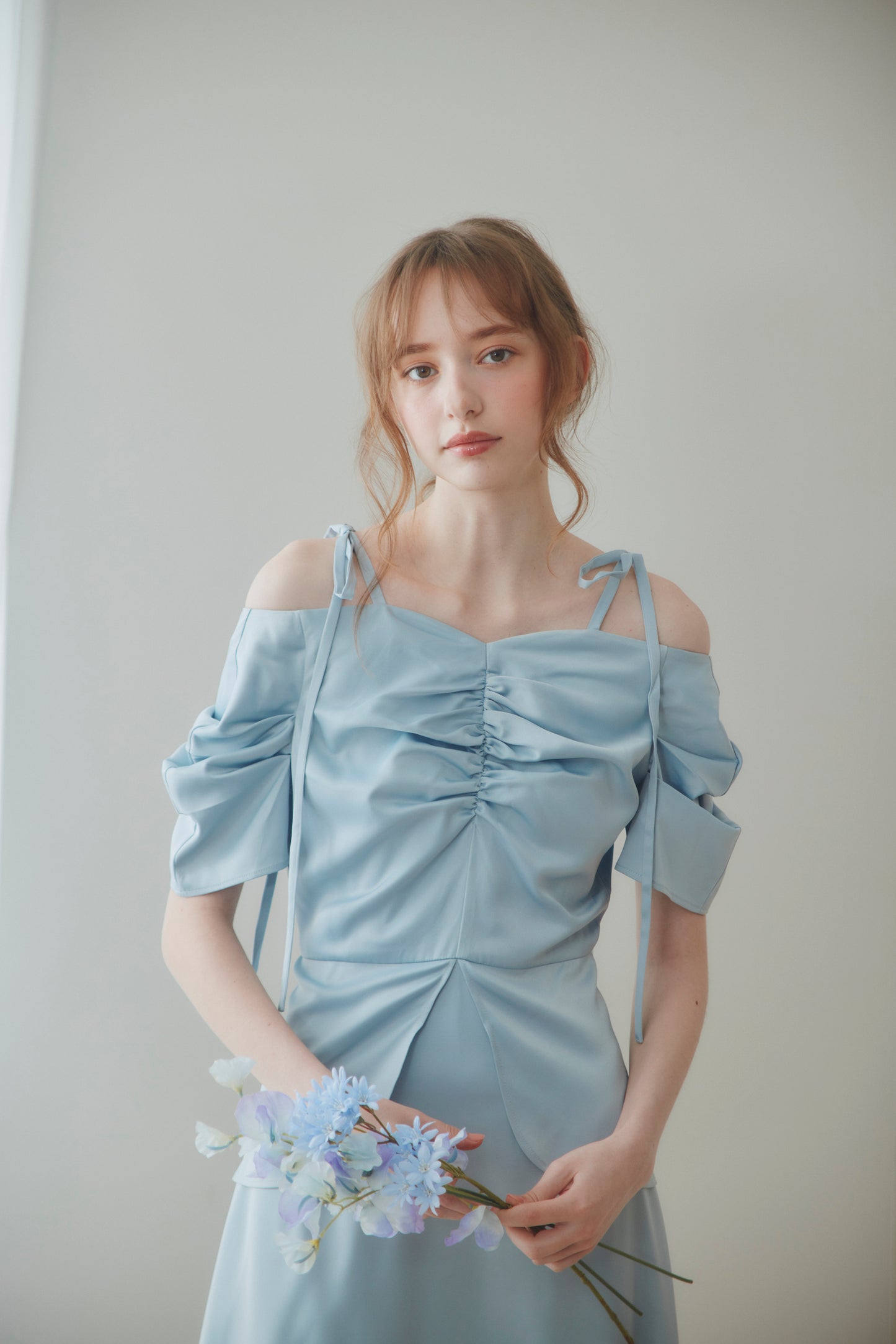 Silky Line Satin Dress