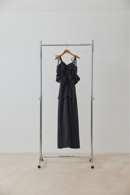 Silky Line Satin Dress